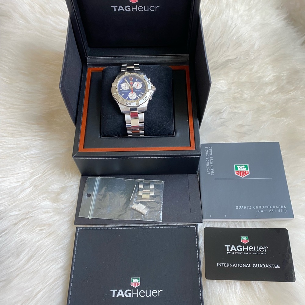 Tag Heuer Aquaracer Blue Dial Men’s Watch, CAF1112. - Picture 7 of 16
